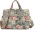 White Rose Pattern Water Resistant Laptop Shoulder Bag for 15-15.6 Inch Laptop, Messenger Case Sleeve