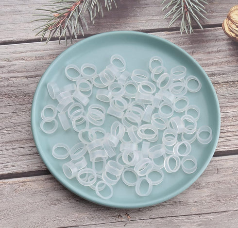200 Pcs Silicone Cable Ties - 12 MM OD Reusable Rubber Bands for Wire Cord Cable Management at Home, Office, School