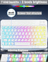 Universal Tablet Keyboard Case with 7 Color Rainbow Backlit Removable Keypad for 9.7"-11" Tablets (Pink)