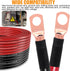 4 Gauge Wire (25ft Black + 25ft Red) Copper Clad Aluminum CCA, 20PCS Lugs, 20PCS Heat Shrink Tubing, 100A ANL Fuse
