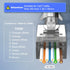 VCELINK CAT6A Connector - RJ45 Pass Through CAT6A CAT7 Shielded 30-Pack Gold Plated for 23AWG Cable