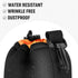 (4 Packs, 4 NEEWER Camera Lens Pouch Sizes) Thick Protective Bag with Drawstring Design, Orange Interior, Soft Plush