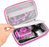 Ourlife Kids Camera Bag Hard Travel Case Protective Case for Digital Camera Kids Action Camera Accessories Case for Toddler Cameras, Memory Card and USB Cable (purple)