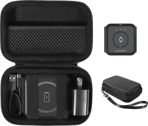 CaseSack Wireless Foldable Charger Case for Dual or 3 in 1 chargers like MagSafe, UCOMX Nano, RTOPS (Black)