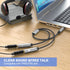 Headphone Splitter TRRS Y Splitter Cable, Male to 2 Female Mic and Audio Adapter for PS4 Xbox One Laptop (3 Pack)