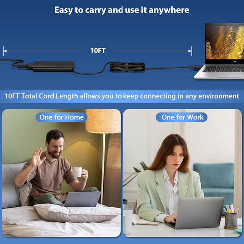 New 90W USB C Laptop Charger, Power Adapter for Dell XPS, Latitude 3400 3500 5400, Precision 3540 Supply