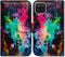 Case for Galaxy A12, Colorful Universe Sky Leather Flip Phone Wallet Cover with Card Slot Holder Kickstand