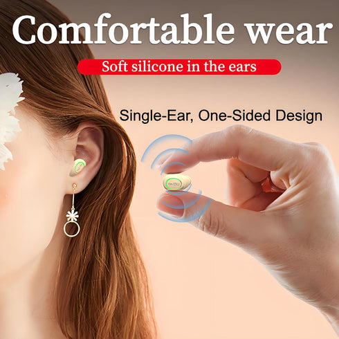 Headset Single Wireless Bluetooth Earbud with Mic, Lightweight in-Ear for Android, iOS & Laptop, Ideal for Office