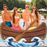 Afniimyapt Nautical party Decoration Boat Photo Booth Prop Canoe Fabric Photo Banner Backdrop Sailor party decor Sailor