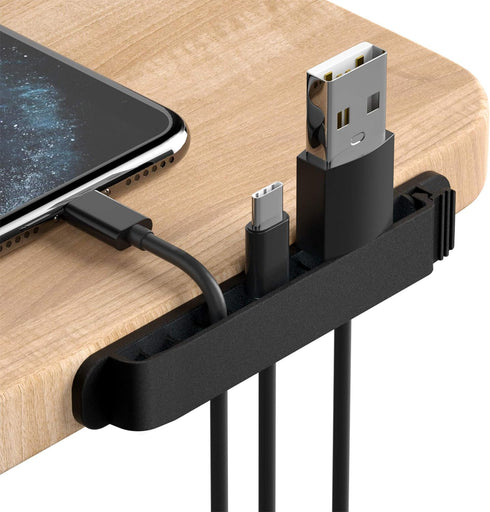 pzoz Cable Clips, 3 Pack Cord Organizer for Home Office Desk, Self Adhesive Charger Cable Management Holders (Black)