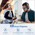 AMORNO Over Ear Bluetooth Headphones, HiFi Stereo, 68H Playtime, Foldable, Lightweight, Mic for Cellphone/PC/Office