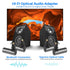 Togconn 90 2 Pack, Degree Optical Fiber Digital Extension Adapter Right Angle Toslink Optic Audio Male to Female S/PDIF