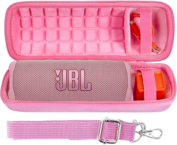 co2CREA Hard Travel Case for JBL Flip 6 FLIP 5 Waterproof Portable Bluetooth Speaker (Pink)