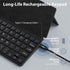 Doohoeek Universal Bluetooth Keyboard, Dual Bluetooth Mini Keyboard with Any-Angle Kickstand & Leather Cover for