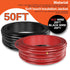 8 Gauge Wire (25ft Each - Red/Black), Copper Clad Aluminum CCA, Car Amplifier Power & Ground Cable