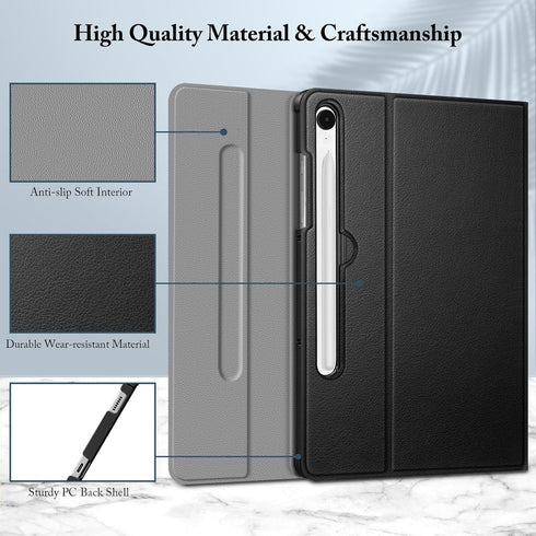 Fintie Keyboard Case for Samsung Galaxy Tab S9 FE 5G 10.9 Inch, Slim Stand Cover with Detachable Wireless Bluetooth