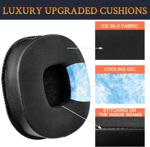 SOULWIT Cooling-Gel Replacement Ear Pads for Marshall MID ANC Bluetooth Headphone, Earpads with Noise Isolation Foam