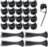 Molain Magnetic Zip Tie Mounts, 20Pcs Magnetic Clips with 100Pcs Magnetics Cable Ties,