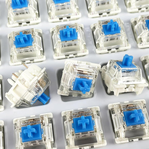 Gateron G Blue Pro 3.0 Switches, 5 Pin Pre Lubed RGB SMD Clicky Switches for MX Gaming Mechanical Keyboard (Blue, 72PCS)