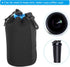 PATIKIL 2 Pcs Camera Lens Bag, 3.9" ID x 7.1" H Drawstring Pouch with Thick Neoprene for DSLR Lens, Black, Blue