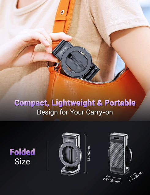 PROfezzion 2-Pack Magnetic Airplane Phone Holder for MagSafe, Handsfree Mount for iPhone 15, 14, 13, 12 & All Phones,