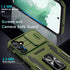 DEERLAMN Case for Samsung Galaxy S23 FE with Slide Camera Cover + Screen Protector, Olive Green Shockproof