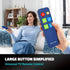 EZClicker (2xAAA TV Remote for Seniors, Extra Simple Big Button Remote (Blue) Works with Major TV Brands, NOT