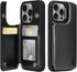 Arae Wallet Case with Card Holder for iPhone 15 Pro - Compatible for iPhone 15 Pro 6.1 inch, Black PU Leather Back Flip