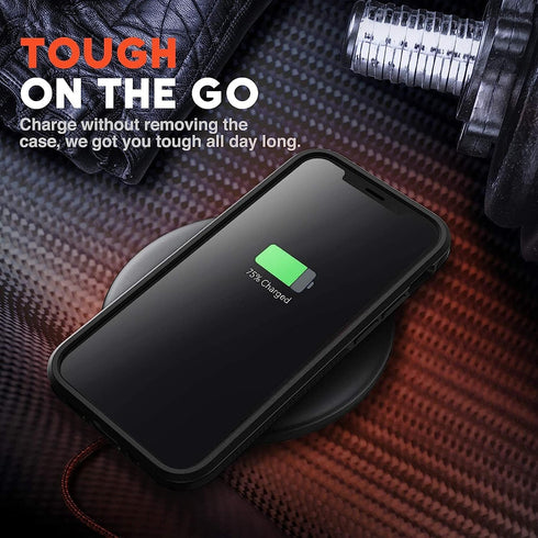 NTG iPhone 14 & 13 Case, Military Grade Anti-Drop Protection, Hard Slim Phone Case, Black, 2 Layer Structure