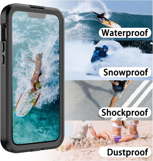 Waterproof Case for iPhone 15, Built-in Screen Protector, Shockproof Dustproof Full Body Cover Compatible with Magsafe