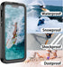 Waterproof Case for iPhone 15, Built-in Screen Protector, Shockproof Dustproof Full Body Cover Compatible with Magsafe
