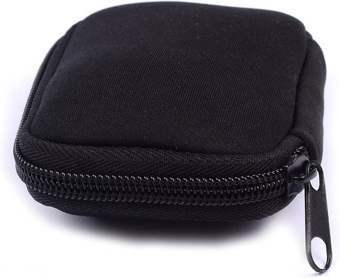 Black Universal Neoprene Zipper Headphone Dock Charger Cable Organizer Case for Various USB, Mp3, Charge