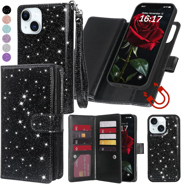 Varikke for iPhone 13 Wallet Case Detachable with Card Holder for Women Girls,