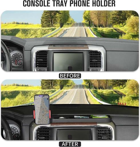 Jimen Cell Phone Holder Mount Dashboard Tray Compatible with Dodge Ram 2012-2017