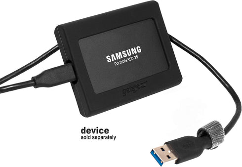 Silicone Bumper for Samsung Portable SSD T5, Strong Shock-Absorbing and Slip-Resistant, Black