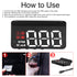 OBD2 HUD Head Up Display, Car HUD Speedometer Display, Multifunction Gauge Alarm, Fatigue Driving Reminder