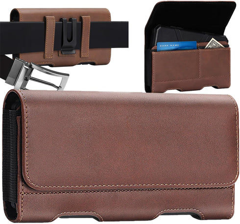 Mopaclle Phone Holster for iPhone SE (2020), iPhone 8 7 6 6s Leather Belt Case with Clip, Compatible with iPhone 12 Mini