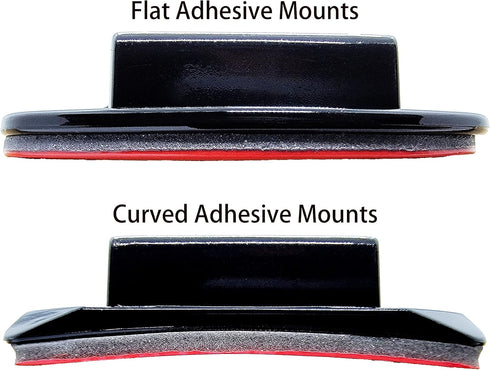 JINGXIN Helmet Mounts for GoPro - Flat Curved Adhesive Sticky Mount with Buckle Attachment, Compatible with Hero 11,
