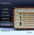 FM Radio with Bluetooth, Vintage Bluetooth Speaker with SD/USB Music Player, Wireless Streaming, Up to 10 Hours Playback