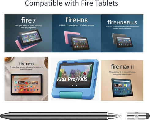 fllynewrite 3 IN1 10 11 3*Tips (3IN1-Black) AMZ Tablet Pen for Fire HD Stylus, Fire Max Pen, Fire Tablet Stylus Pen