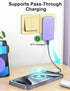 miisso Ultra Slim 10000mAh Power Bank - Built-in Cables, Foldable AC Wall Plug, Pocket Size USB C Portable Charger,