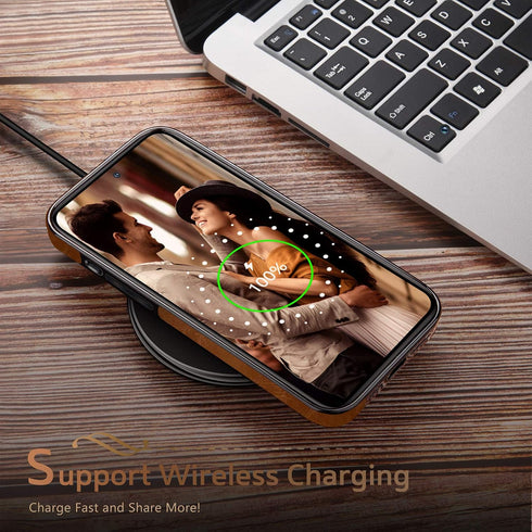 LOHASIC for Galaxy S21 Ultra Case, 5G Premium Luxury Leather, Slim Fit Style Full Body Protective Cover for Samsung
