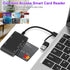 Diliichar 7 2 Duo/M2/IC/PIV, in SIM Card Reader for Military CAC, SIM, SD/TF/MS Pro USB C/A Smart Card Reader