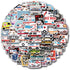 DEVMGRA 56Pcs Ambulance Stickers Decals for Kids Paramedic Medical Stickers Waterproof Vinyl Water
