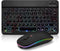 Ultra-Slim Bluetooth Keyboard and Mouse, Portable Mini Wireless Keyboard with 7-Color Backlit for iOS Android Windows