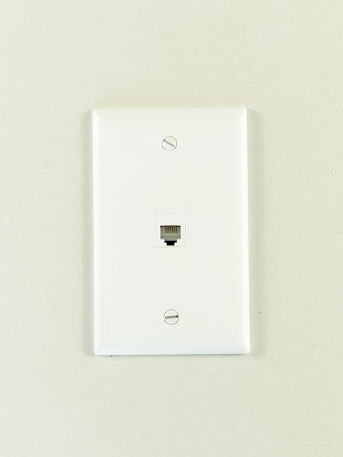 Legrand - OnQ 1 Port Single Gang Wall Plate, Ethernet Wall Plate, White, 10 Pack, High-Impact Plastic