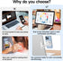 DK177 Magnetic Phone Holder for Laptop, Side Mount Compatible with iPhone 15/14/13/12 Series MagSafe Cases, Silver