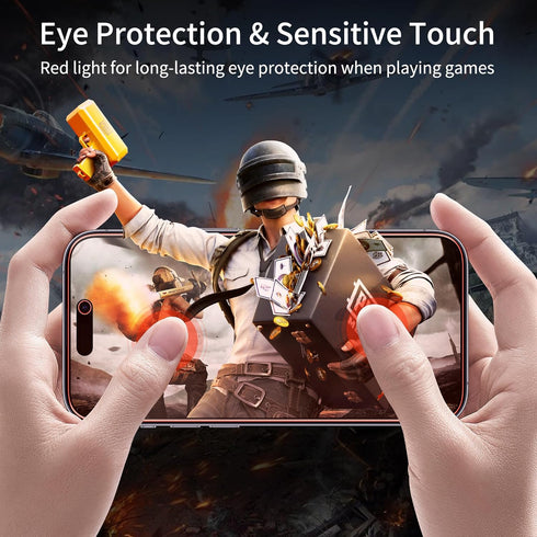 2 Pack Screen Protector for iPhone 15 Pro Max, New Red Light 9H Tempered Glass, Anti-Blue Light Protection