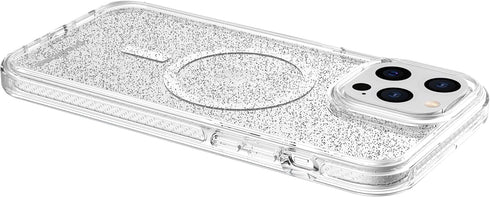 Prodigee Superstar Clear + Mag Case for Apple iPhone 14 & 13 | 6.1 inch | Sparkle Glitter | Shockproof | Wireless