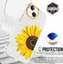 BAISRKE iPhone 15 Plus Clear Case 6.7" (2023) - Slim Shockproof Bumper, Sunflower Design + 2 Screen Protectors & 1 Lens